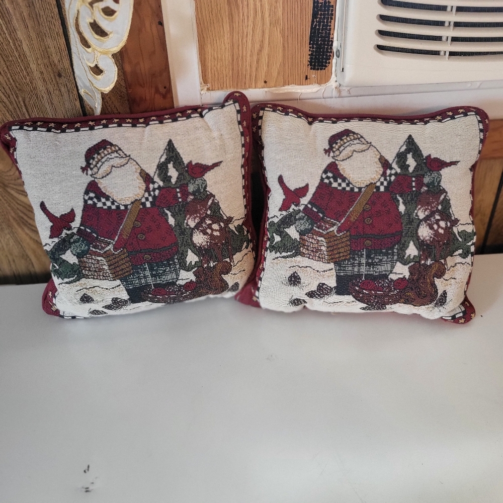 Lot Of 2 Debbie Mumm 12by 12 Santa Pillow from Kohls #682